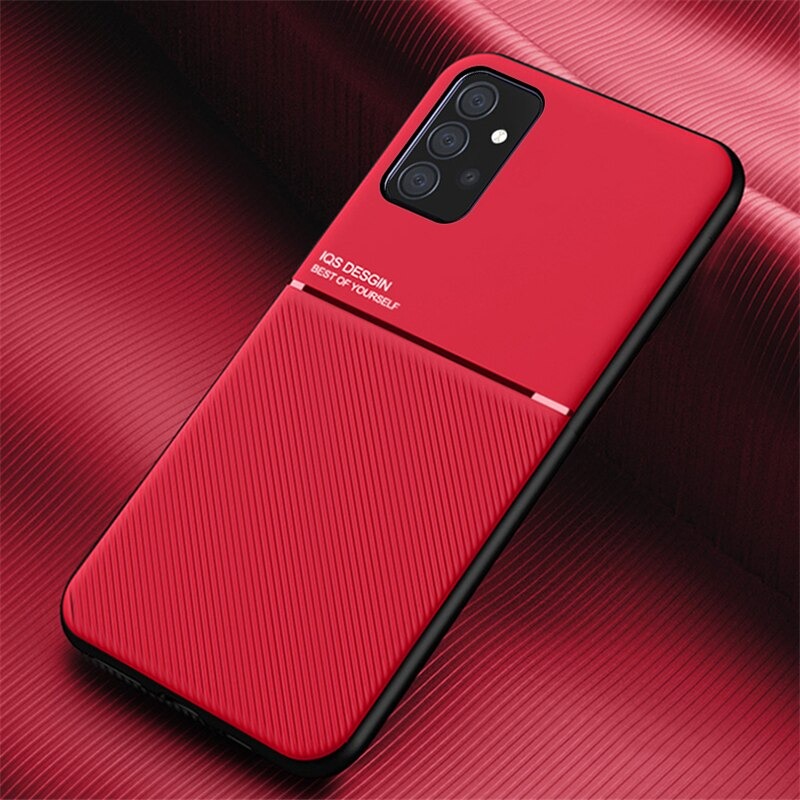 เคส Samsung Galaxy A53 5G #เคสแบบฝาหลัง TPU เคลือบหนัง PU สไตล์ธุรกิจที่เรียบง่ายมีแผ่นเหล็กในตัว Minimalist Business Style Leather Coated TPU Built-in metal magnetic plate