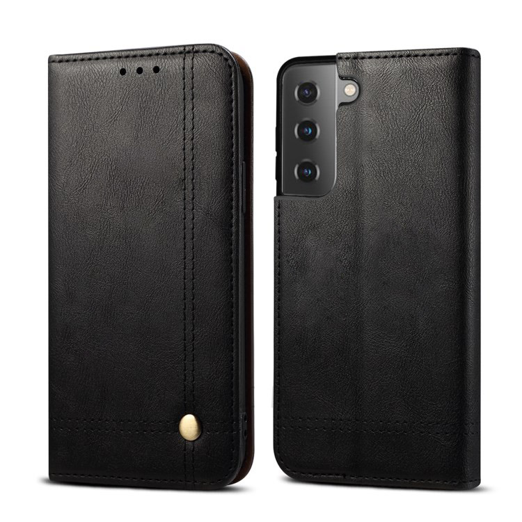 เคส Samsung Galaxy S21+ #เคสฝาพับหนัง PU Crazy Horse Texture Retro Leather Auto-absorbed Wallet คุณภาพดี