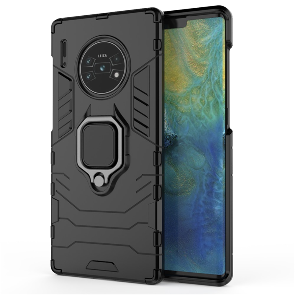 Case Huawei Mate 30 Pro #เคสฝาหลังพลาสติกแข็ง +TPU Hybrid Case มีแหวนสวมนิ้วโลหะ