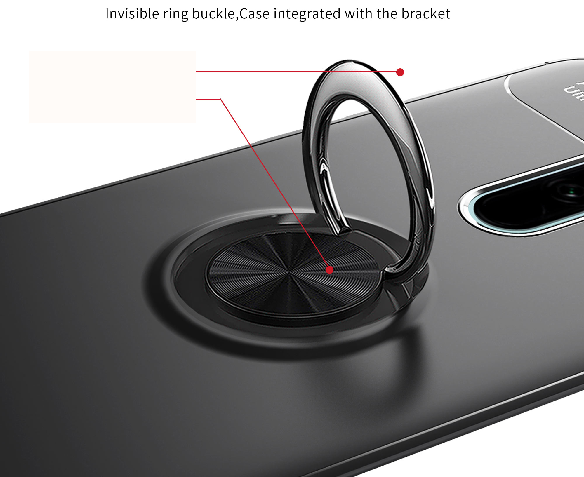Case Xiaomi Redmi Note 8 Pro #เคสฝาหลัง TPU Finger Ring Kickstand (แผ่นโลหะแบบ Built-in)