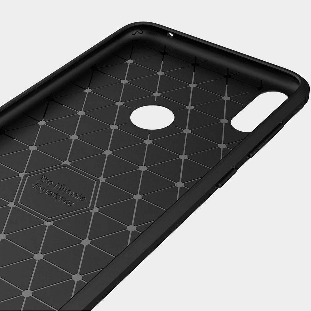เคส Asus Zenfone Max Pro (M1) #เคสฝาหลัง TPU นิ่มคาร์บอนไฟเบอร์ผิวแบบขัดแปรง