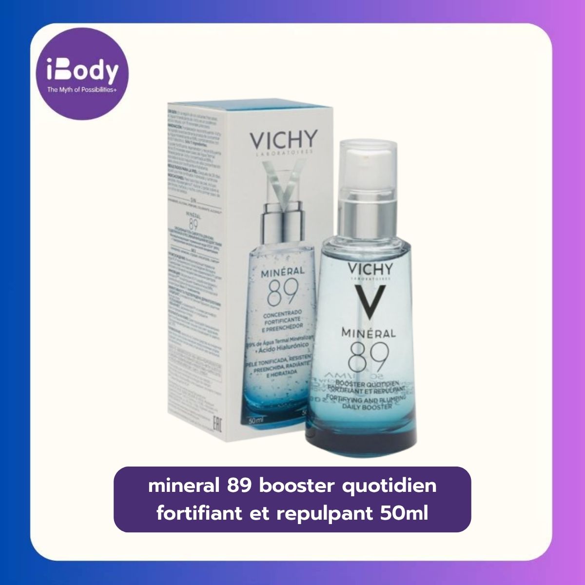 80% Sale!! EXP.03-11/2025 Vichy Mineral 89 Fortifying And Plumping Daily Booster 50 ml