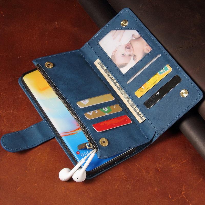Case Samsung Galaxy A53 5G#เคสฝาพับหนัง PU แบบกระเป๋าสตางค์มีที่เก็บบัตรหลายช่อง Retro Wallet Leather Cover Multi Cards Stand