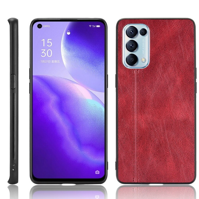 เคส OPPO Reno 5 Pro 5G #เคสฝาหลังเคลือบหนัง PU