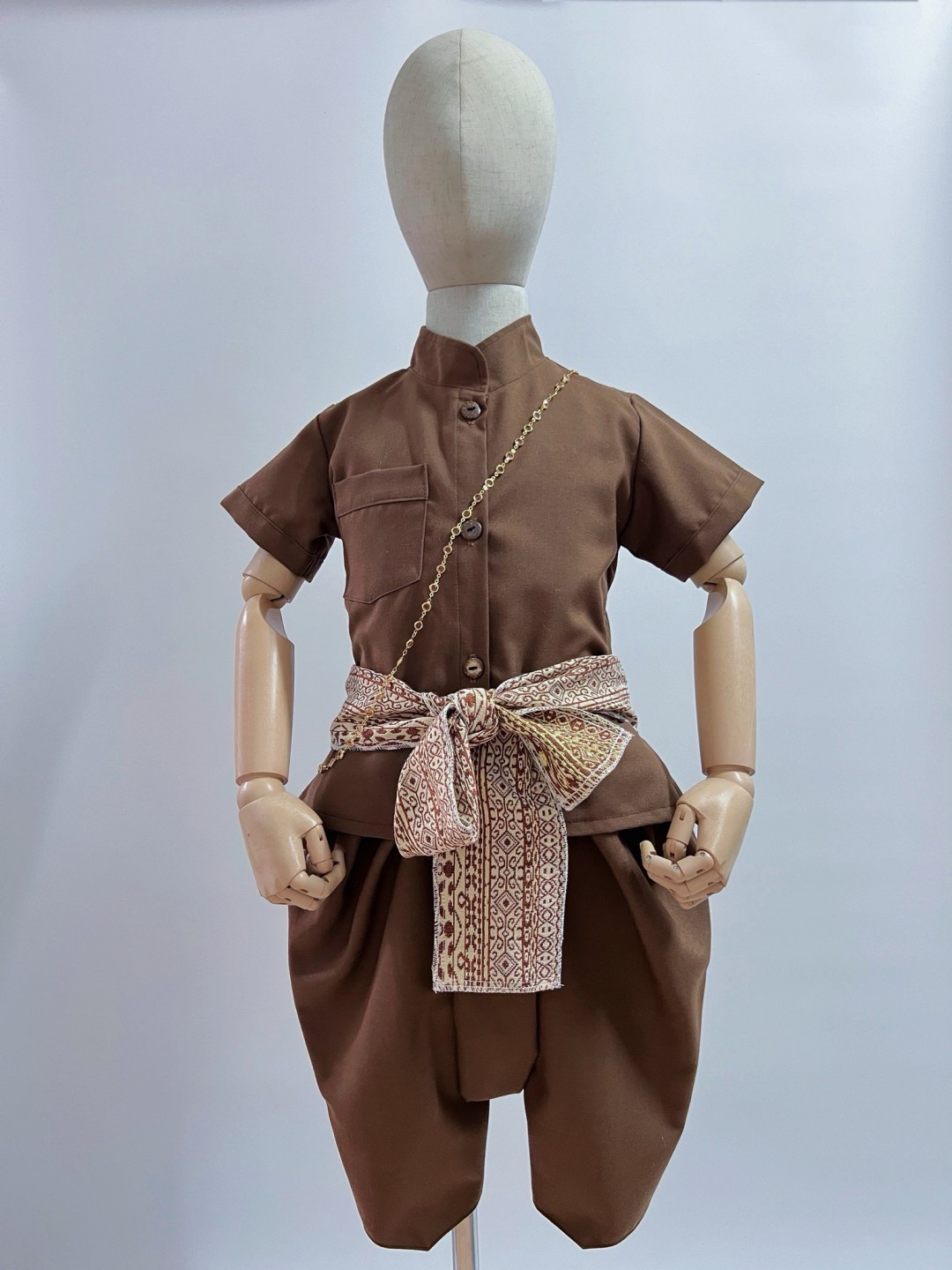 ชุดไทยเด็กชายสีพื้น