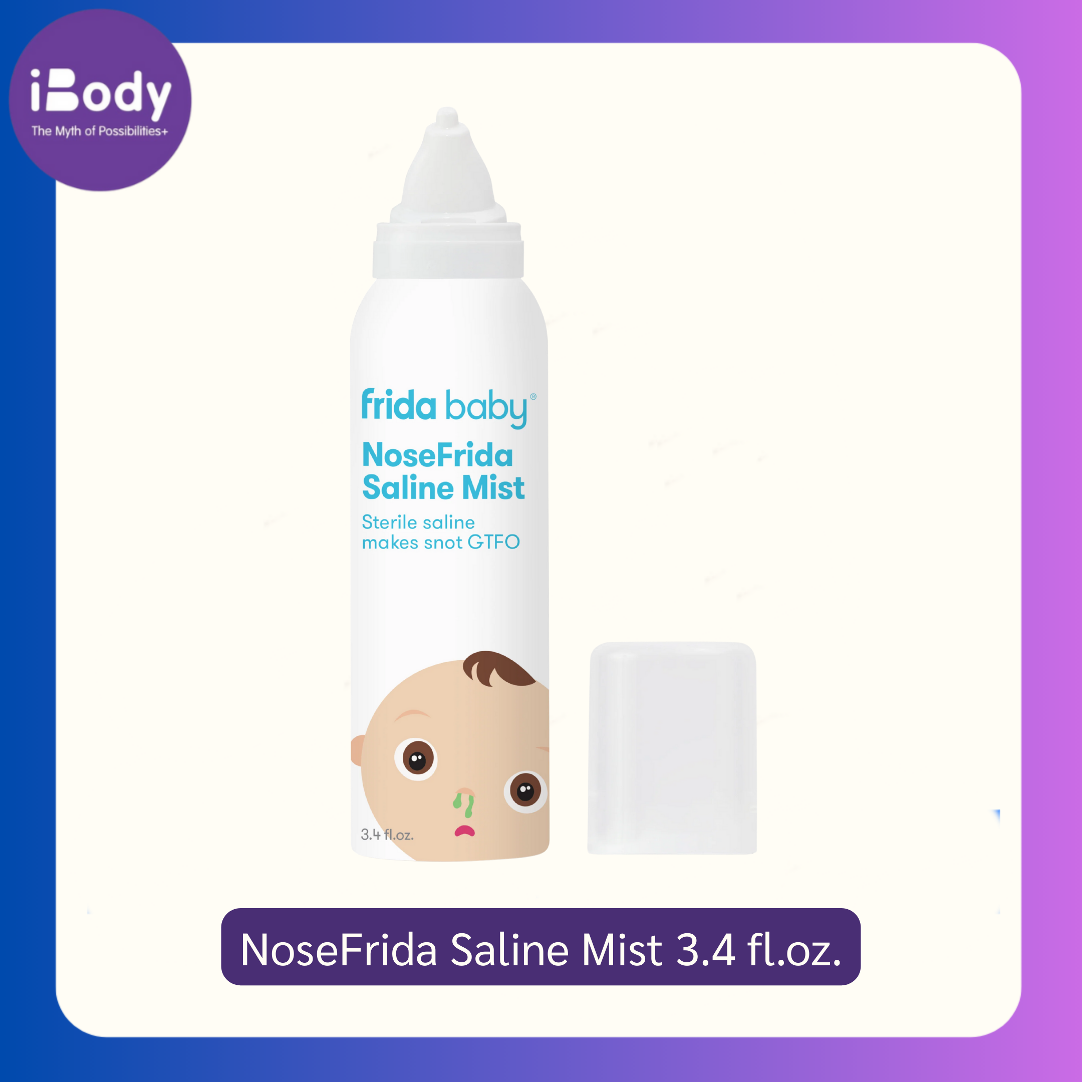 น้ำเกลือล้างจมูก แบบสเปรย์ สำหรับเด็กและทารก NoseFrida Saline Mist 3.4 fl.oz. (Frida Baby®) สเปรย์ฉีดจมูก
