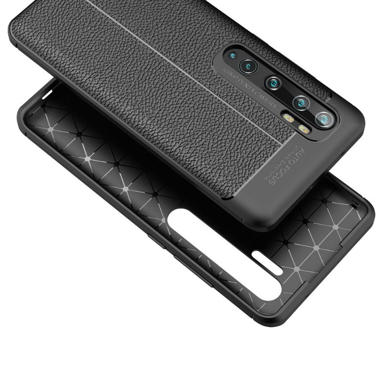 Case Xiaomi Mi Note 10 Pro #เคสฝาหลัง TPU ผิวลิ้นจี่ช่วยป้องกันลายนิ้วมือและกันลื่นได้ดี