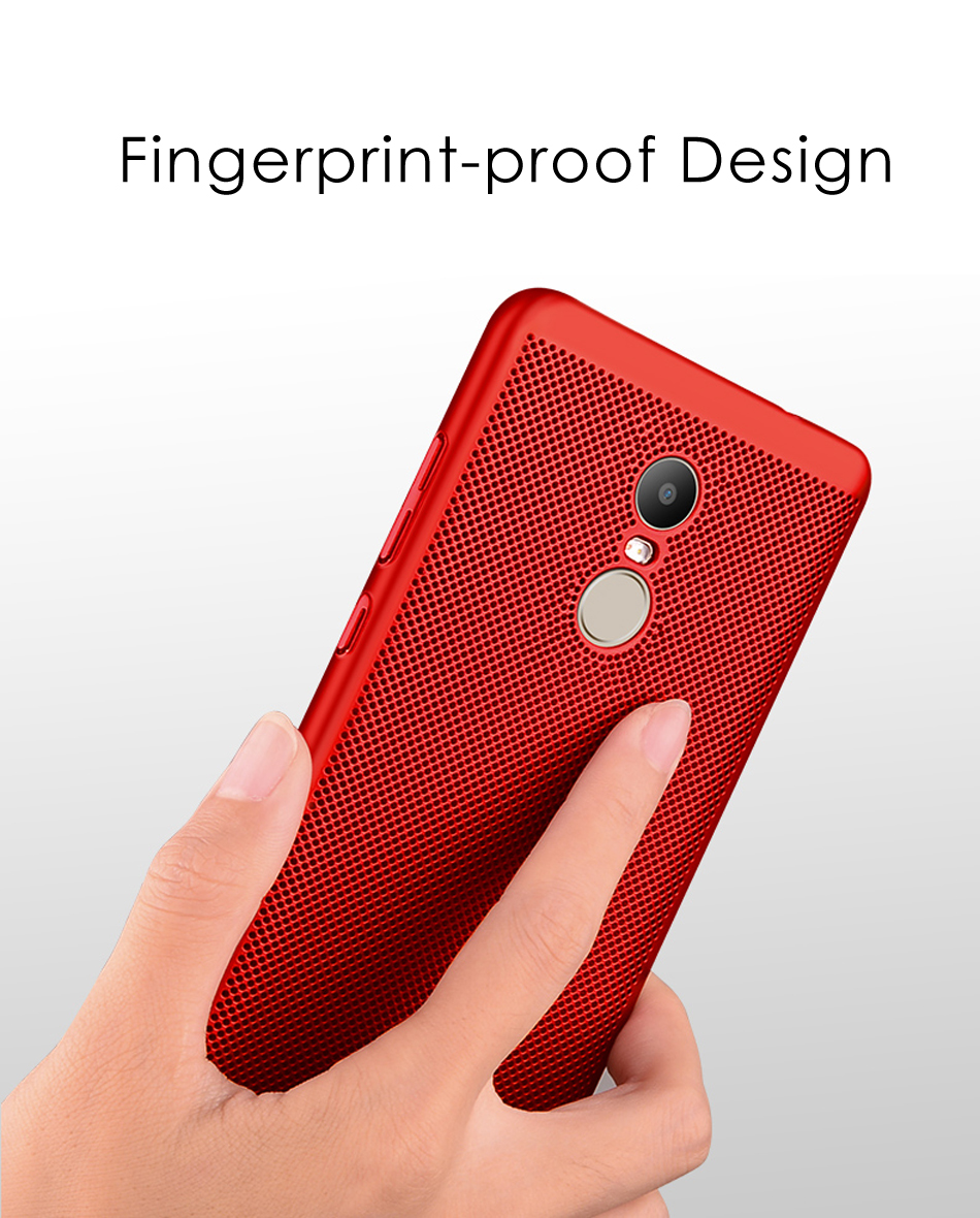 เคส Xiaomi Redmi 5 #เคสฝาหลังพลาสติกรูตะแกรงช่วยระบายความร้อน Hollow Mesh PC Shell