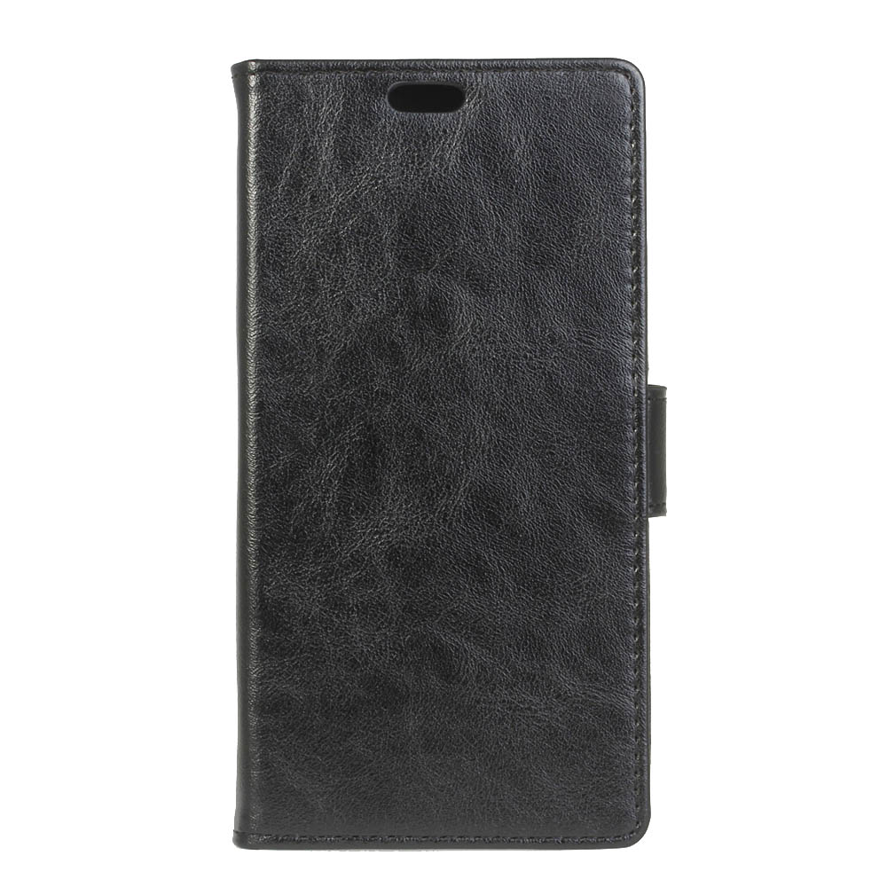 เคส Huawei Y9 2018 #เคสฝาพับหนัง PU ผิวหนังม้า Crazy Horse Grain Leather