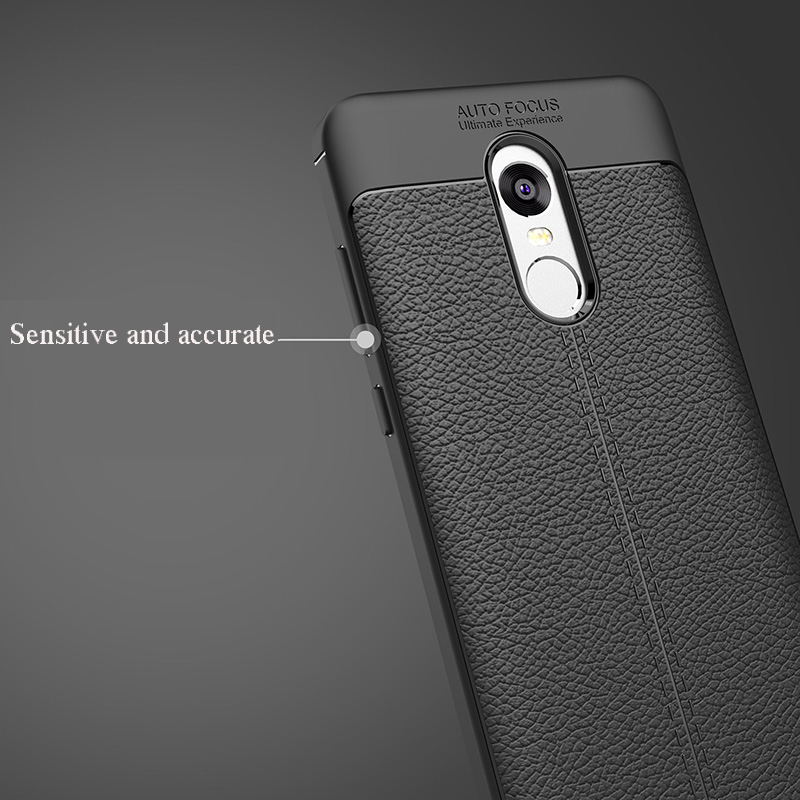 Case Xiaomi Redmi 5 Plus #เคสฝาหลังผิวลิ้นจี่ช่วยป้องกันลายนิ้วมือและกันลื่นได้ดี