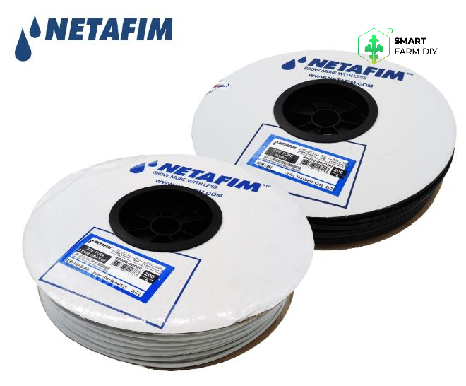 สายน้ำหยด Netafim สายไมโคร SPE เนต้าฟิม 5x3 200 mm (สีเทา/สีดำ)