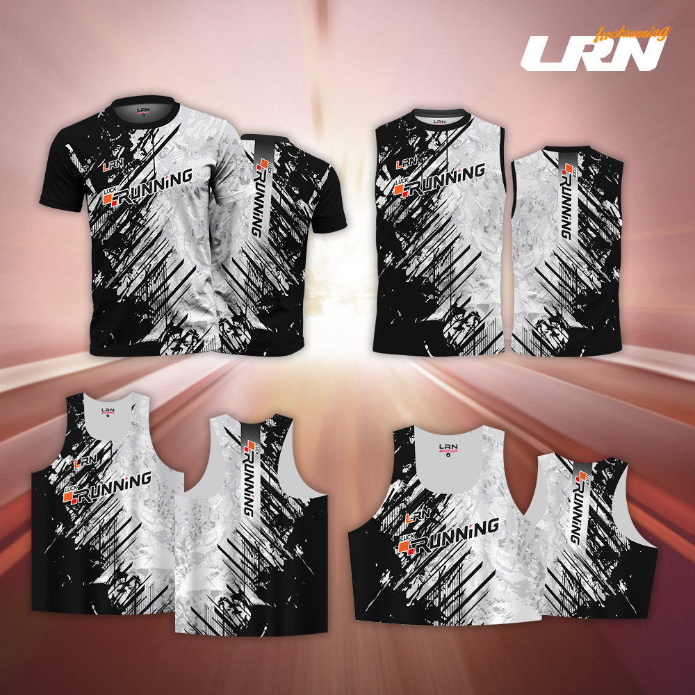 เสื้อวิ่งพิมพ์ลาย LRN เนื้อผ้า Super Air Flow (SF07)