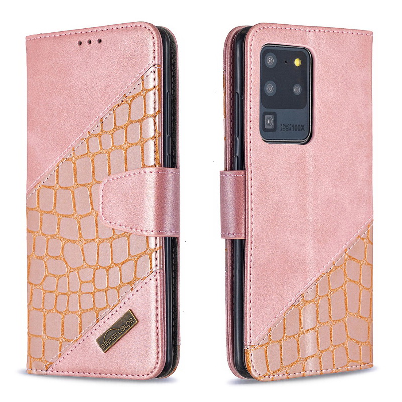 เคส Samsung Galaxy Note 20 / Note 20 5G #เคสฝาพับหนัง PU ลายนูนมีช่องเสียบบัตร Luxury Crocodile Texture Wallet Emboss Leather Stand Phone Case