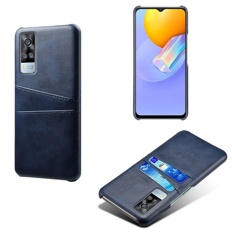 เคส Vivo Y31 2021 #เคสแบบฝาหลังหุ้มหนัง Double Card Slots PU Leather Coated