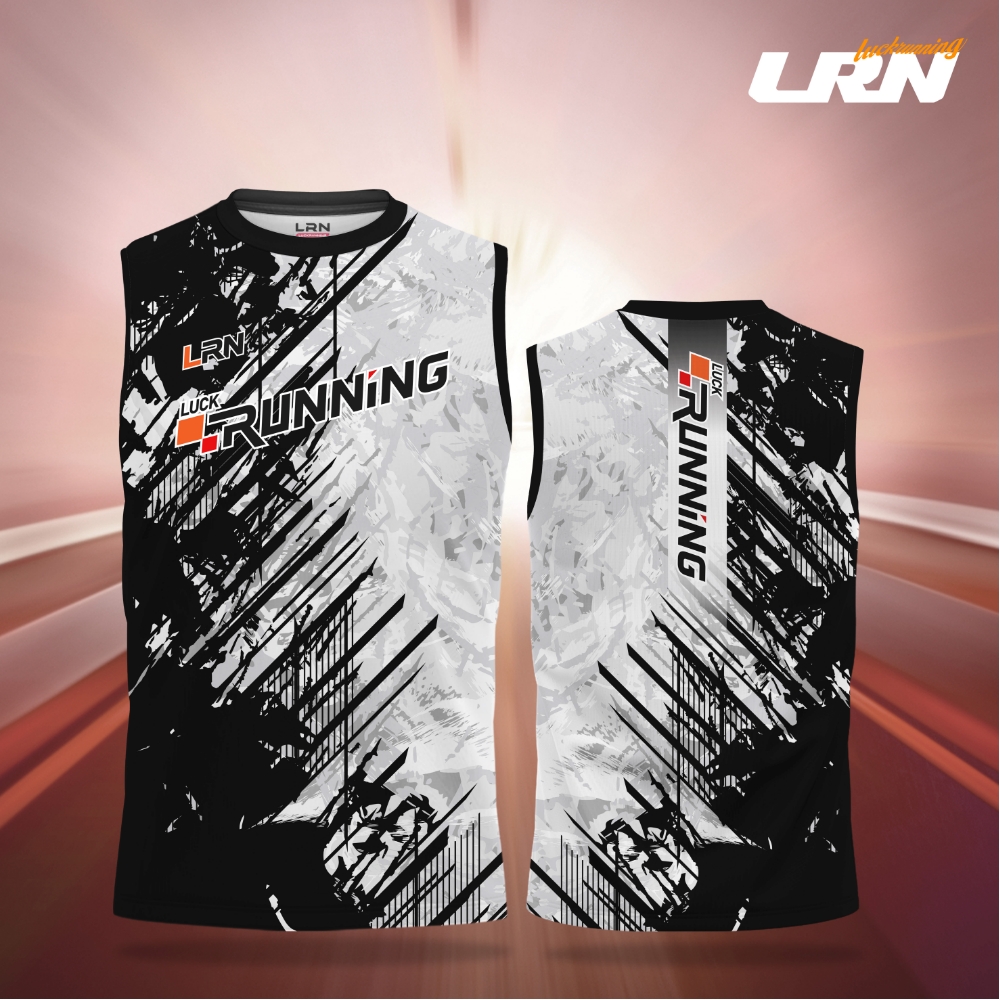 เสื้อวิ่งพิมพ์ลาย LRN เนื้อผ้า Super Air Flow (SF07)