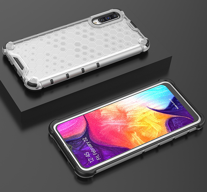 Case Samsung Galaxy A50 / A50s / A30s #เคสฝาหลังกันกระแทก Honeycomb Shock Absorber TPU + PC + Silicone Hybrid