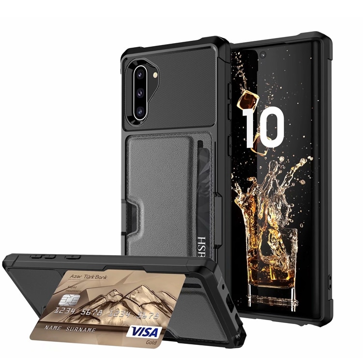 Case Samsung Galaxy Note 10 #เคสฝาหลังไฮบริด PU Leather Coated PC TPU