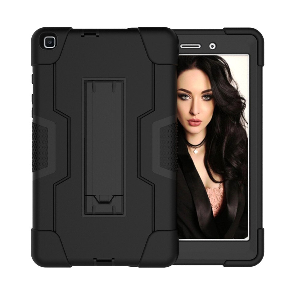 Case Samsung Galaxy Tab A 8.0 2019 SM-T290 T295 T297 #เคสฝาหลังไฮบริด Shock Proof Tablet Hybrid Cover Kickstand