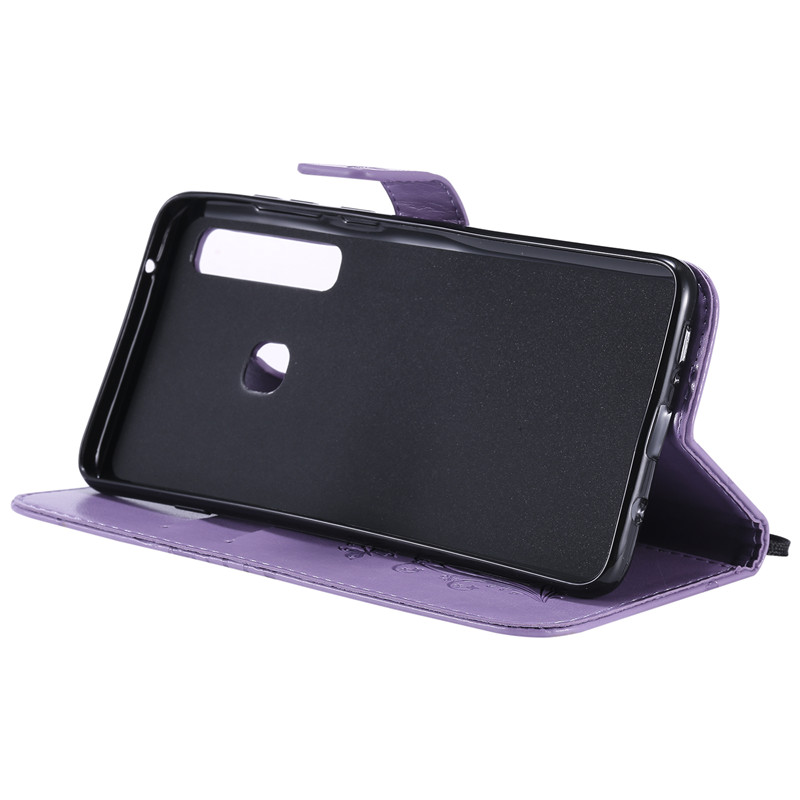 Case Samsung Galaxy A9 (2018) #เคสฝาพับหนัง PU Imprint Butterflies Pattern