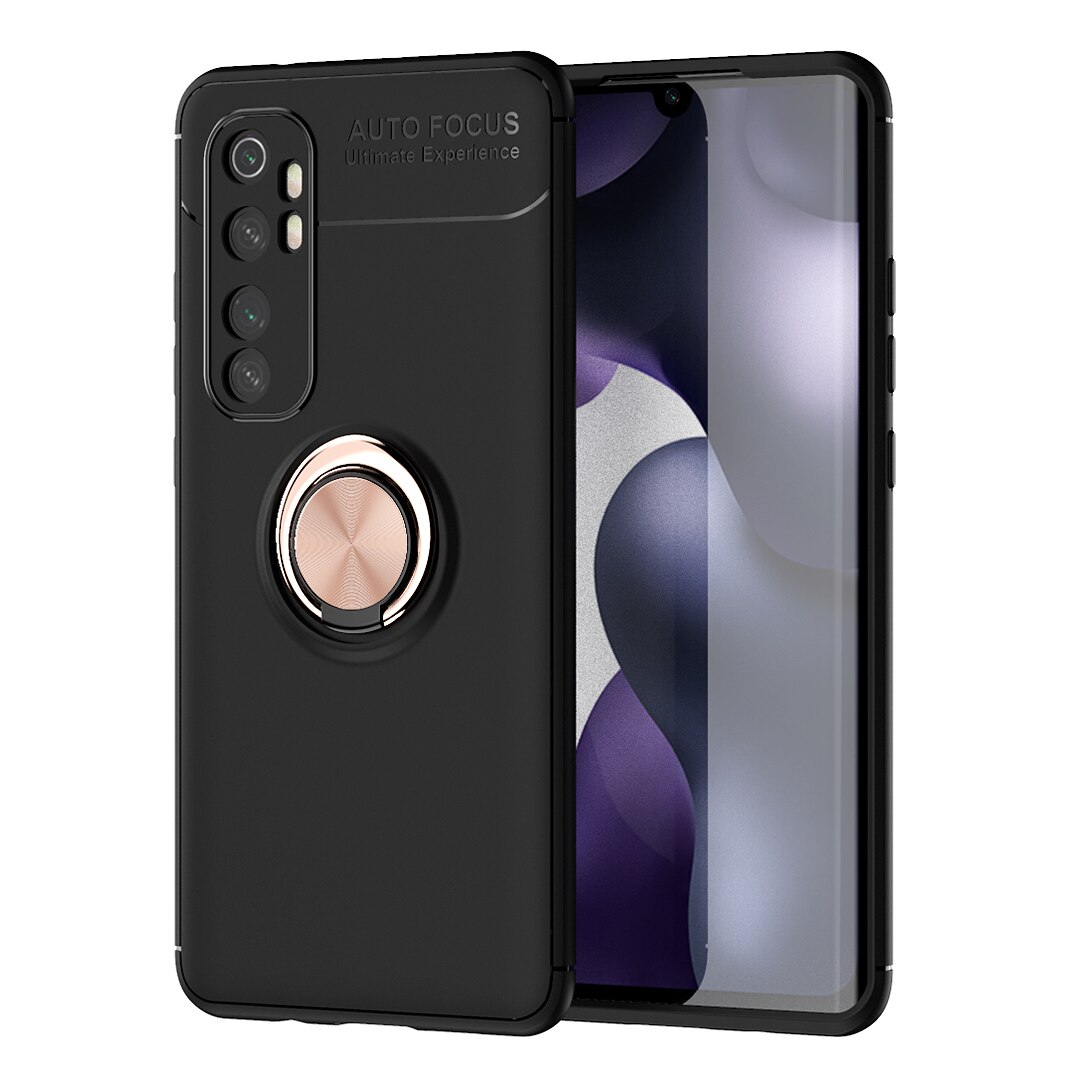 Case Xiaomi Mi Note 10 Lite #เคสฝาหลัง TPU Finger Ring Kickstand (แผ่นโลหะแบบ Built-in)