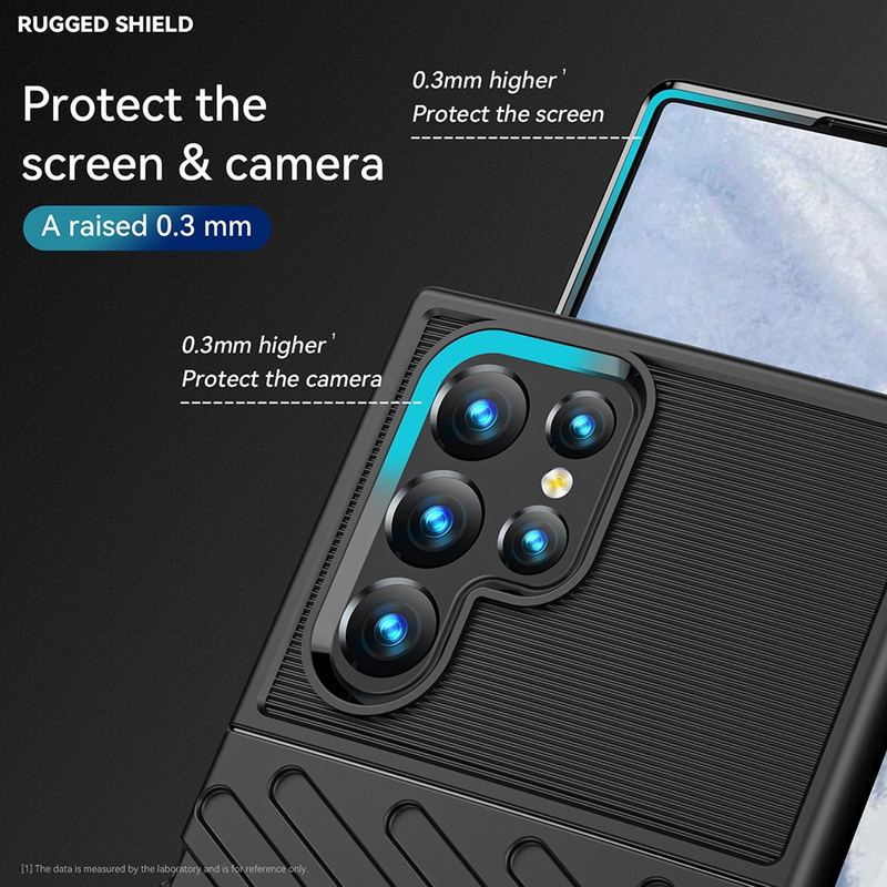 เคส Samsung Galaxy S22 Ultra 5G #เคสฝาหลัง TPU อ่อน Thunder Series Twill Texture Soft TPU