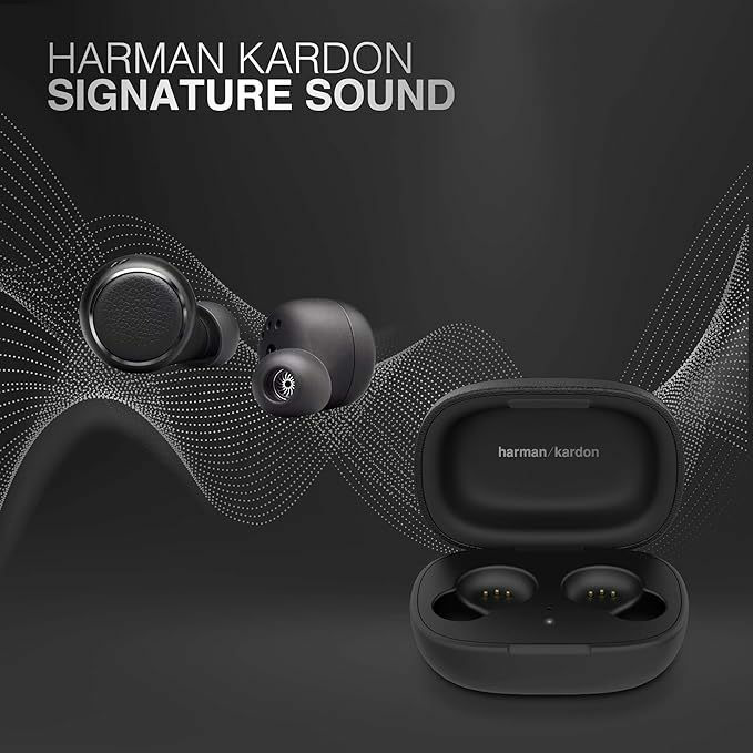 Harman Kardon® Fly Tws Ture Wireless Headphone, Black หูฟังไร้สาย แบบ In-Ear