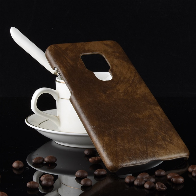 เคส Huawei Mate 20 X #เคสฝาหลังพลาสติกแข็งเคลือบหนัง PU ลายผิวลิ้นจี่ Litchi Skin Leather Coated