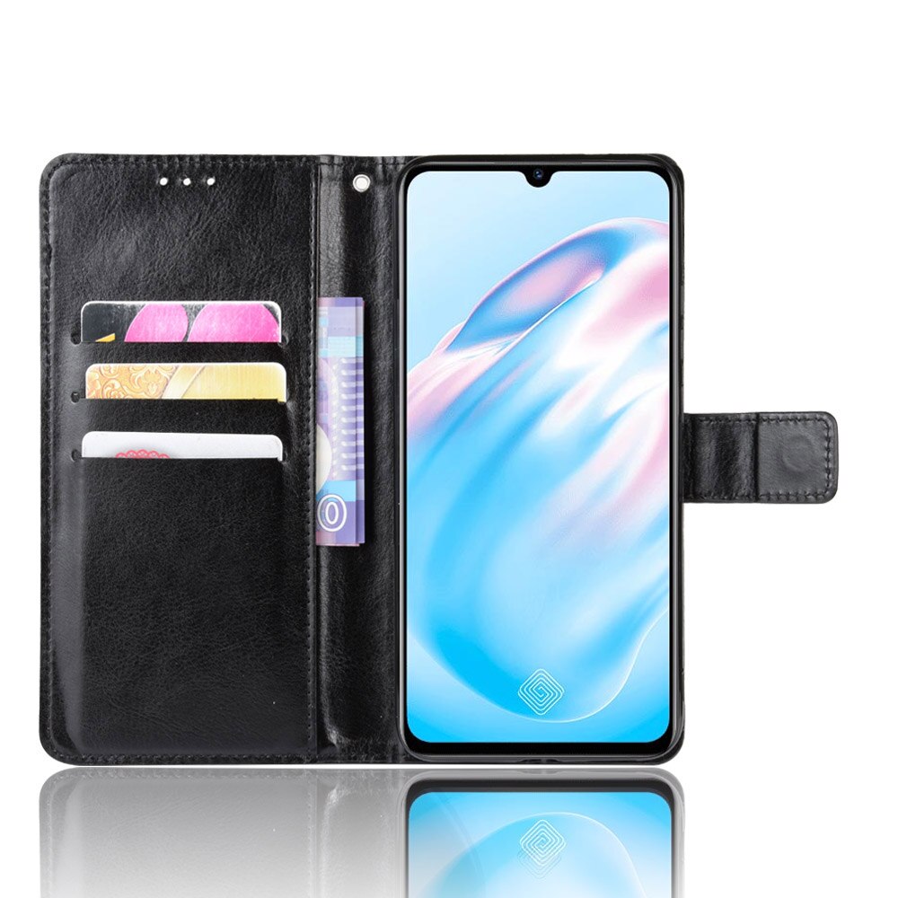 Case Vivo S1 Pro #เคสฝาพับหนัง PU ผิวหนังม้า Crazy Horse Texture Leather Wallet