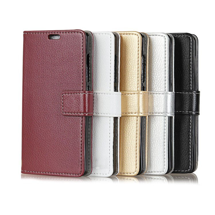 เคส Nokia X6 (2018) #เคสฝาพับผิวลิ้นจี่ Litchi Skin PU Leather Magnetic Wallet