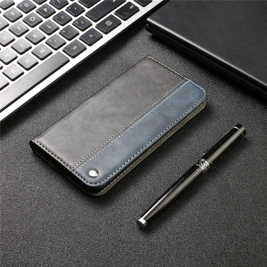 เคส Samsung Galaxy M51 #เคสฝาพับปกหนัง PU แบบกระเป๋าสตางค์สีทูโทน Retro PU Leather Card Slot Cover