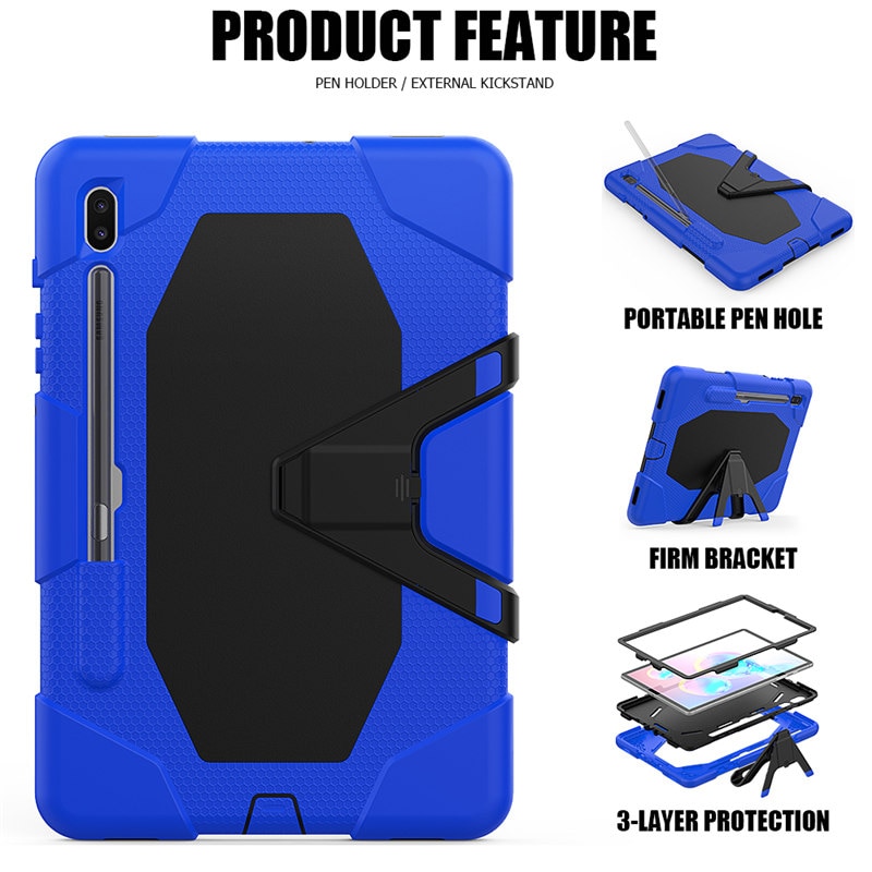 Case Samsung Galaxy Tab S6 T860 T865 #เคสฝาหลังไฮบริดกันกระแทก ซิลิโคน+พลาสติก Combo Shell ที่มีน้ำหนักเบา