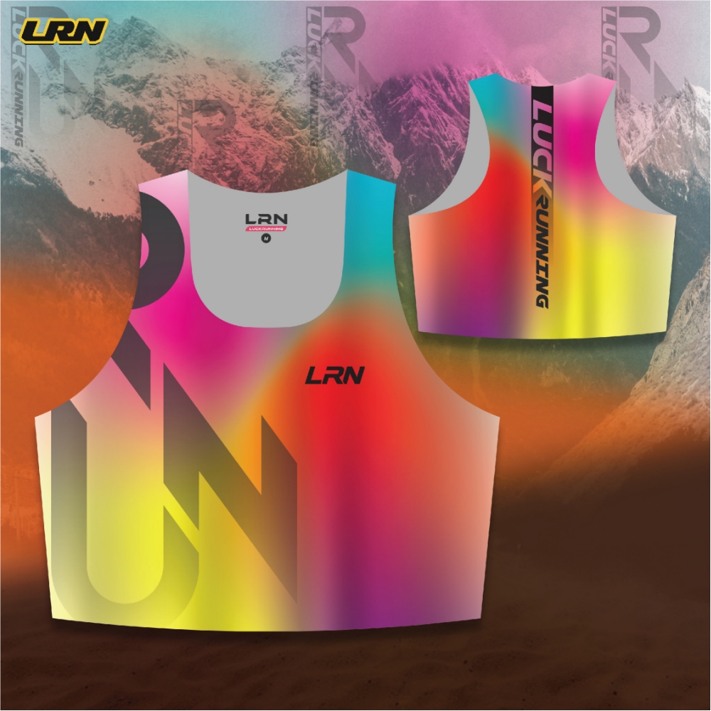 เสื้อวิ่งพิมพ์ลาย LRN เนื้อผ้า Super Air Flow (SF21)