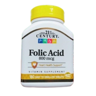 Century® Folic Acid 400 mcg 250 Tablets, 800 mcg 180 Tablets กรดโฟลิก