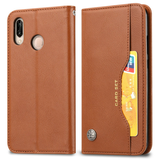เคส Huawei P20 Lite / Nova 3e #เคสฝาพับแบบกระเป๋าสตางค์หนัง PU มีช่องเสียบบัตรคุณภาพดี