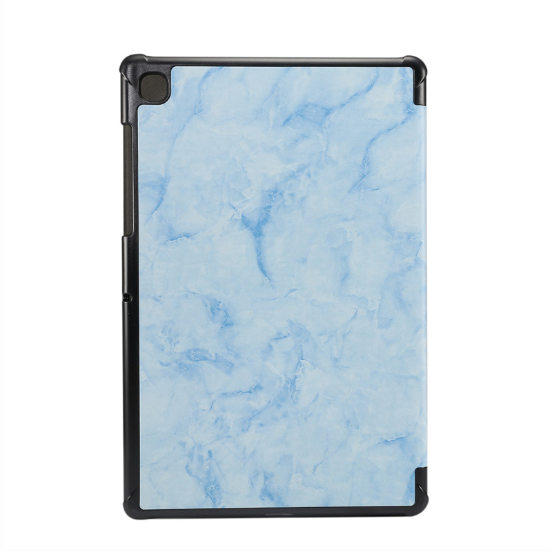เคส Samsung Galaxy Tab S6 Lite 10.4 SM-P610 SM-P615 SM-P617 #เคสฝาพับปกสามพับลายเนื้อหินอ่อน Marble Texture Tri-fold PU Leather + PC Stand Tablet Shell