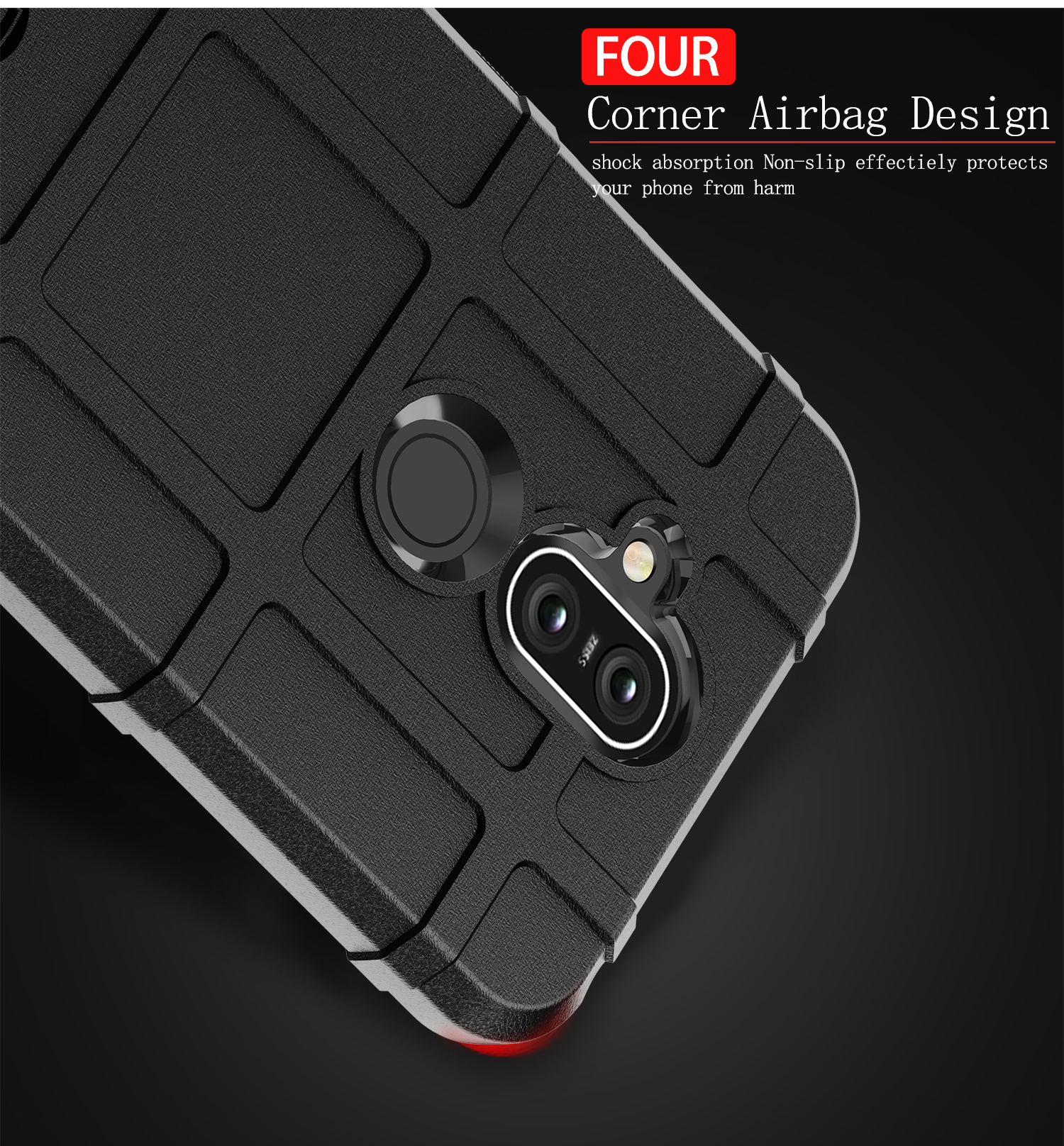 Case Nokia 8.1 / X7 #เคสฝาหลัง Rugged Shield Series Soft Silicone Shock Absorption Matte กันกระแทก