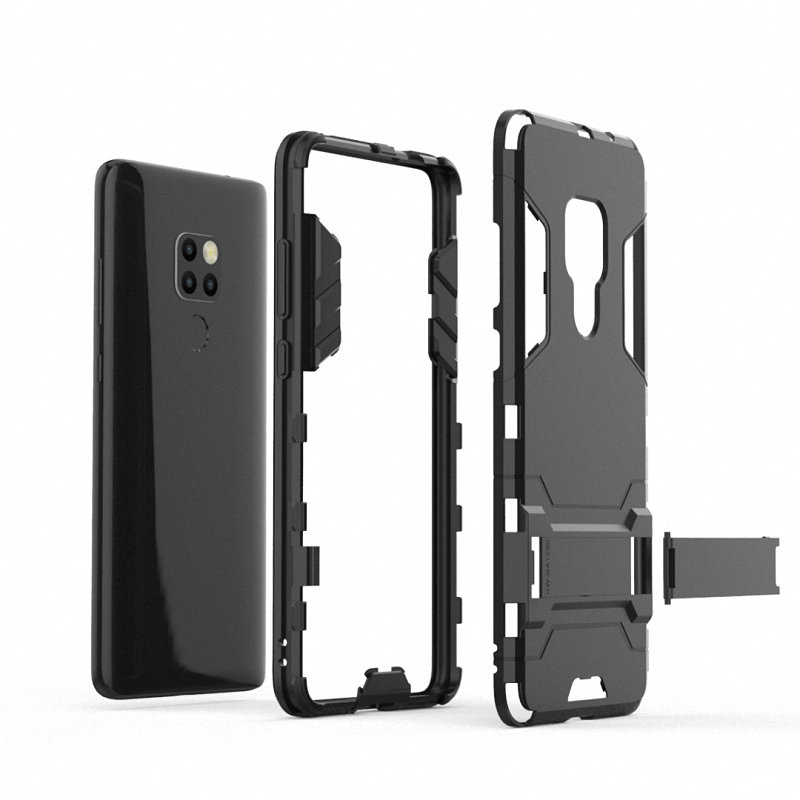 เคส Huawei Mate 20 #เคสฝาหลังพลาสติก ไฮบริด TPU + Kickstand