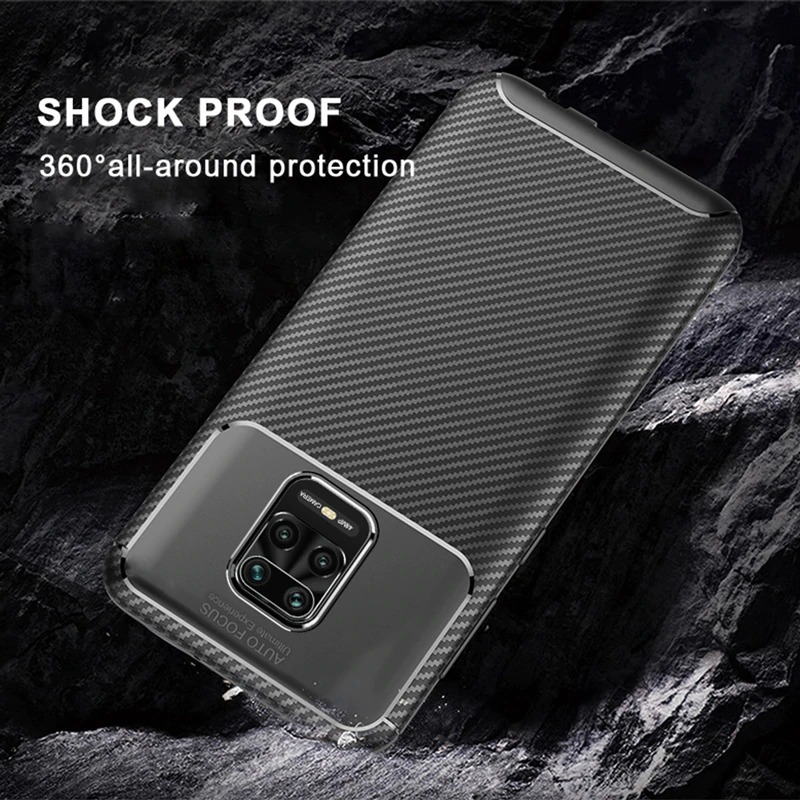 เคส Redmi Note 9 Pro/Redmi Note 9S #เคสฝาหลังนิ่ม Carbon Fiber Anti-drop TPU Protection