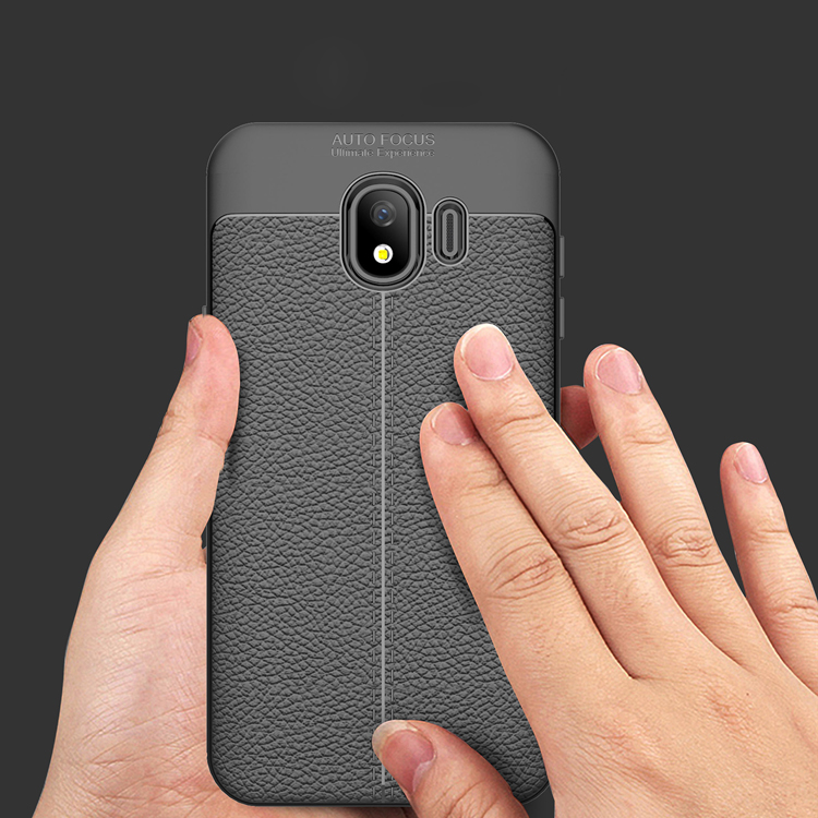 Case Samsung Galaxy J4 (2018) TPU #เคสฝาหลังผิวลิ้นจี่ช่วยป้องกันลายนิ้วมือและกันลื่นได้ดี