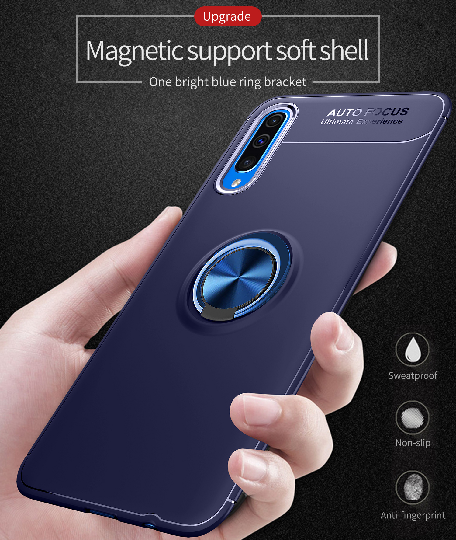 Case Samsung Galaxy A50 / A50s / A30s #เคสฝาหลัง LENUO Metal Ring Bracket TPU (แผ่นโลหะแบบ Built-in)