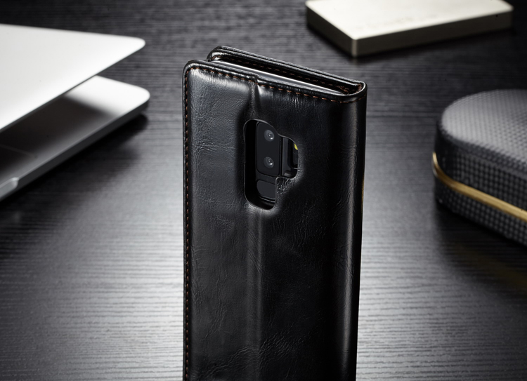เคส Samsung Galaxy S9+ G965 #เคสฝาพับ CASEME Oil Wax Leather Wallet Cover