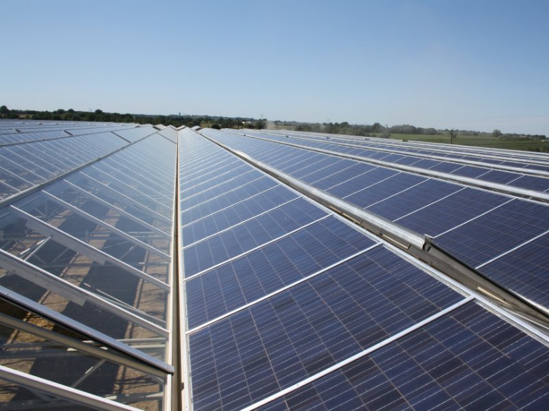 Greenhouse Solar panel rooftop