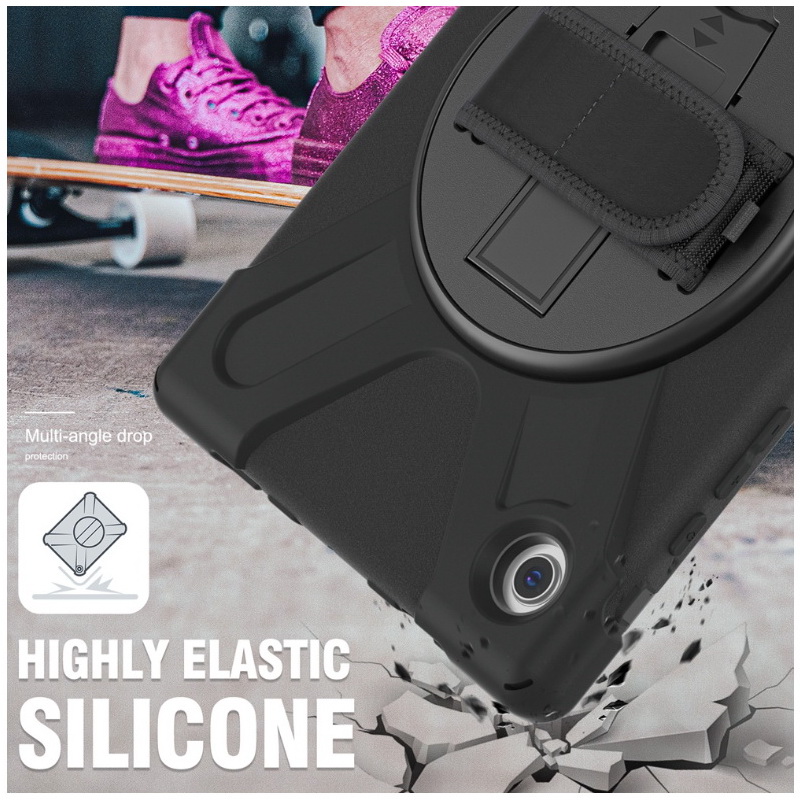 เคส Samsung Galaxy Tab S8+ 5G 12.4" #เคสฝาหลังกันกระแทกมีที่สวมมือพร้อมสายคล้องไหล่