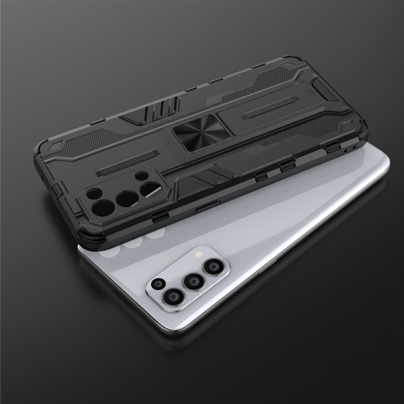 เคส OPPO Reno 5 Pro 5G #เคสฝาหลังพลาสติก ไฮบริด TPU + Kickstand Case Armor Stlye TPU Soft Rubber