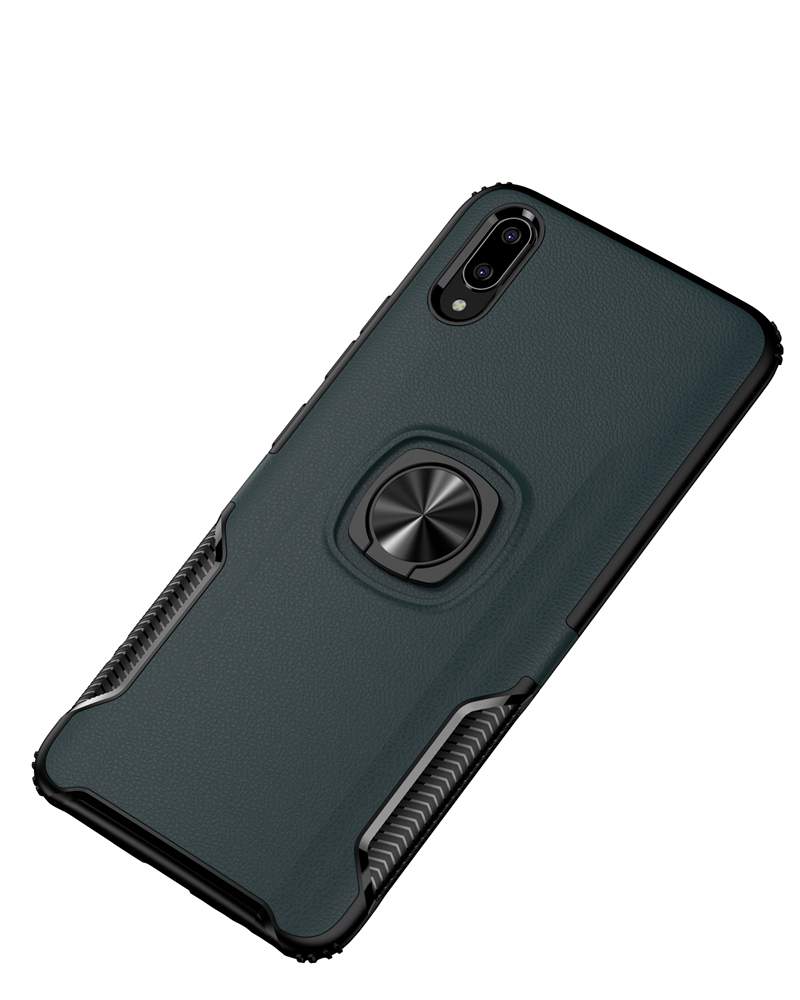 Case vivo V11 / V11 Pro #เคสฝาหลังหนังPU ANGIBABE TPU + PC Hybrid มีแหวนสวมนิ้วติดแม่เหล็ก