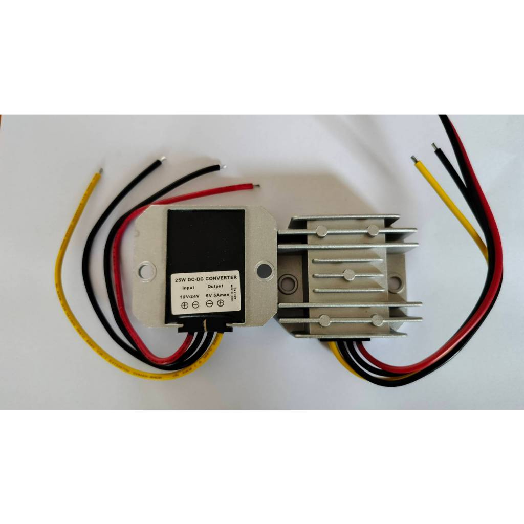 ตัวลดแรงดันโวลท์ Step down DC 12/24V to 5V 5A/25W