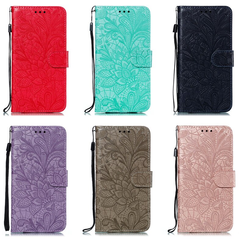Case Samsung Galaxy Note 10 Lite #เคสฝาพับหนัง PU ผิวลายนูน Embossed Flower Leather Wallet