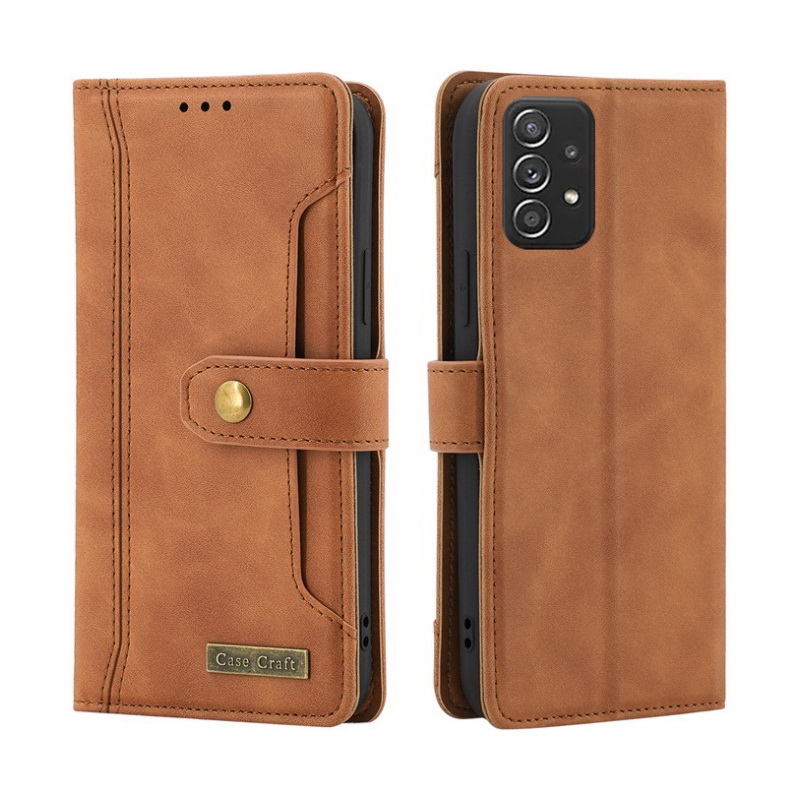 เคส Samsung Galaxy A52/A52 5G/A52s 5G #เคสฝาพับหนัง PU สไตล์กระเป๋าสตางค์พร้อมช่องใส่การ์ด Multi-Card Slots Wallet Casing PU Leather Case Magnetic Buckle Book Flip Cover