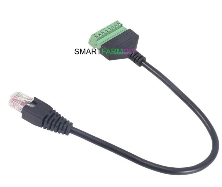 Ethernet RJ45 Plug to Screw Terminal Block Adapter 8 pin