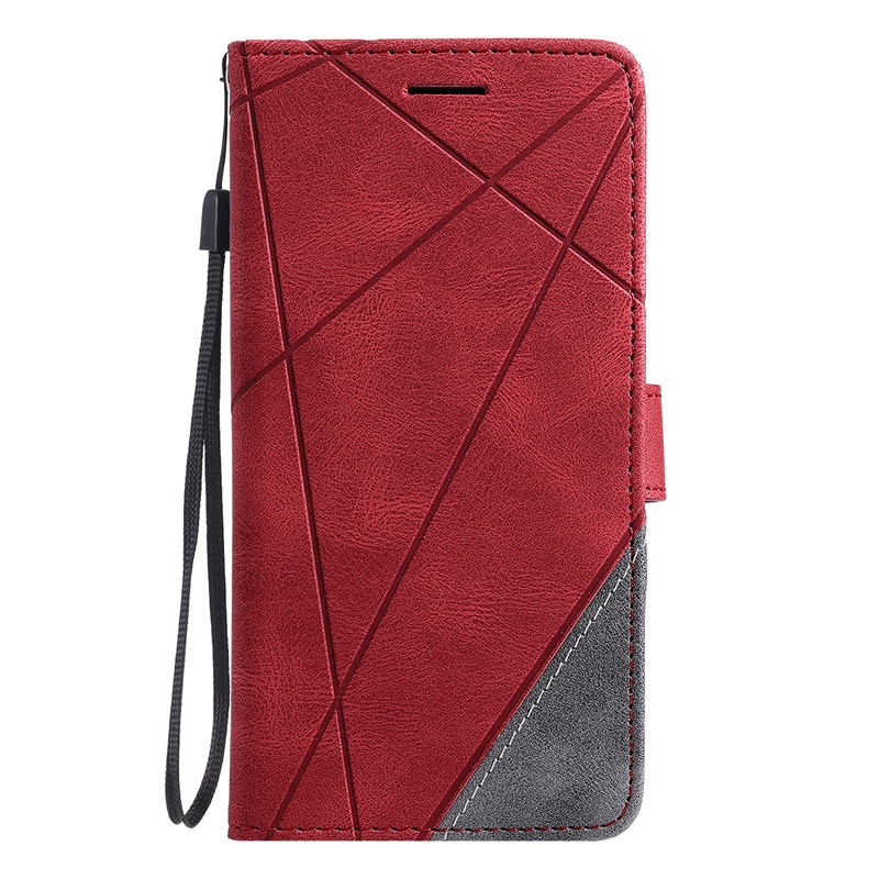 Case realme 8 (5G) #เคสฝาพับหนัง PU มีช่องเสียบบัตรอื่นๆในตัว Geometric Pattern Leather Card Holder Protective